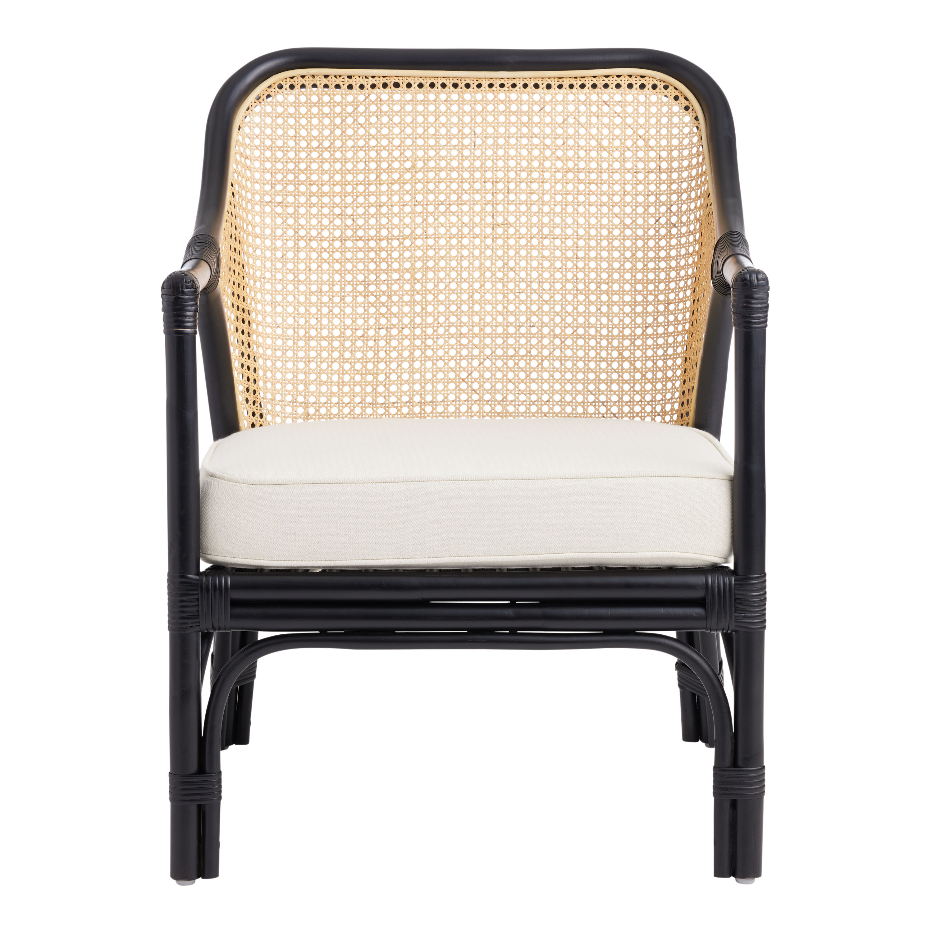 Black chair online with cushion