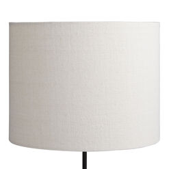 Soft White Linen Textured Drum Table Lamp Shade
