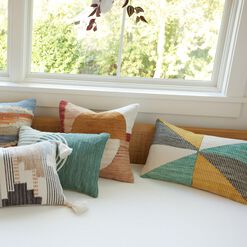 Woven Kaleidoscope Indoor Outdoor Lumbar Pillow