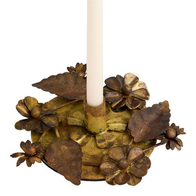 Gold Harvest Bouquet Mini Taper Candle Holder Gold Harvest Bouquet Mini Taper Candle Holder