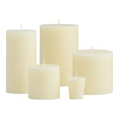 4x6 Ivory Unscented Pillar Candle