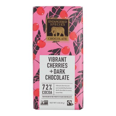Endangered Species Cherry Dark Chocolate Bar Endangered Species Cherry Dark Chocolate Bar