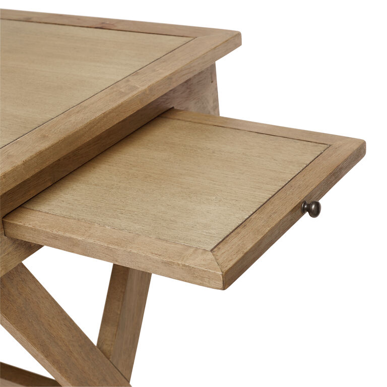 Wood Campaign Desk image number 5