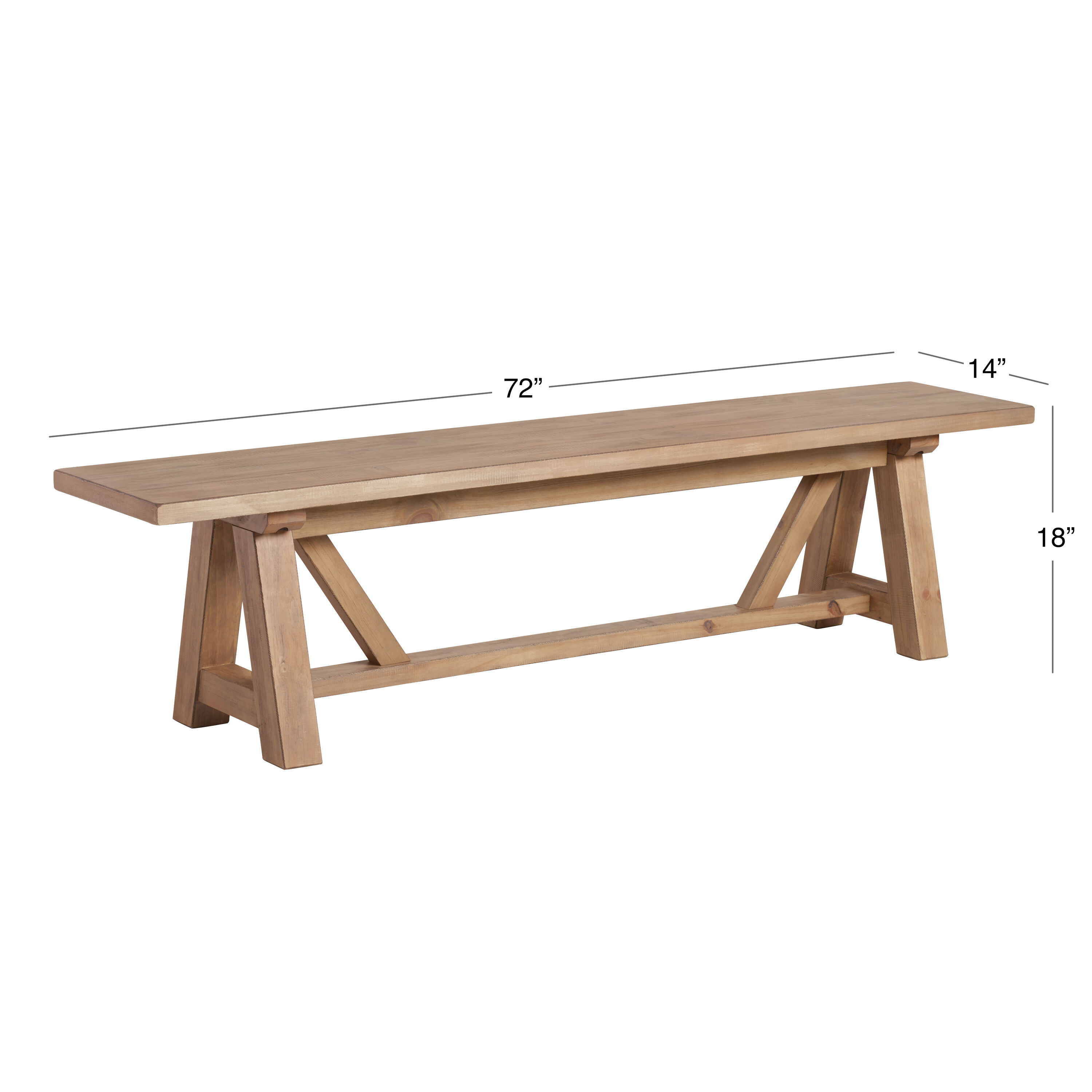 World market outlet wood bench