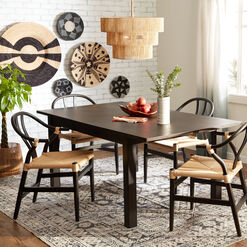 Gabriela Charcoal Wood Extension Dining Table