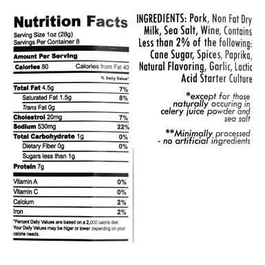 Monte Pollino Uncured Hot Calabrese Salami Monte Pollino Uncured Hot Calabrese Salami