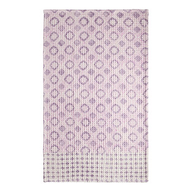Liat Purple Floral Block Print Waffle Weave Hand Towel Liat Purple Floral Block Print Waffle Weave Hand Towel