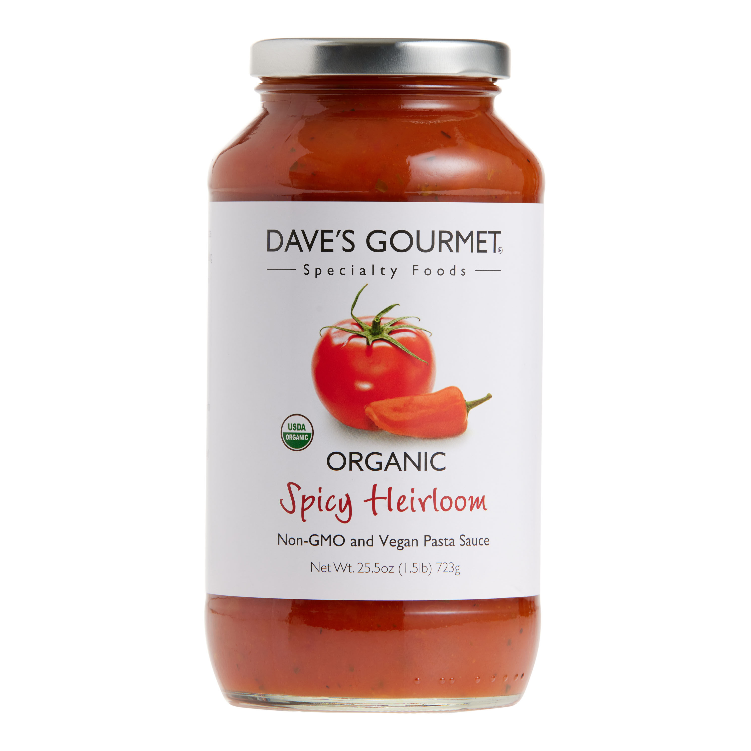 Dave's Gourmet Organic Spicy Heirloom Marinara Pasta Sauce image number 0