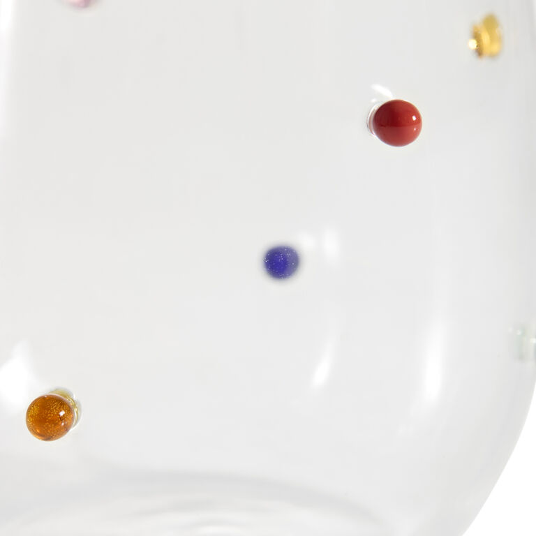 Multicolor Bubble Dot Stemless Wine Glass image number 3