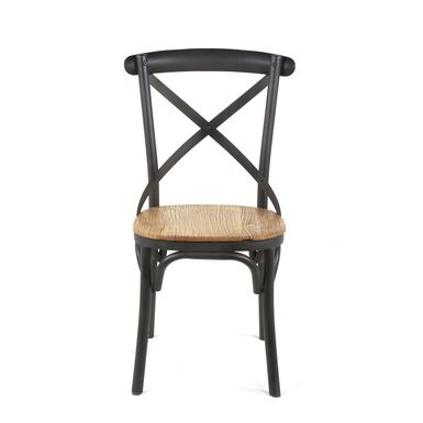 Logan Reclaimed Elm and Black Metal Dining Chair Set of 2 Logan Reclaimed Elm and Black Metal Dining Chair Set of 2
