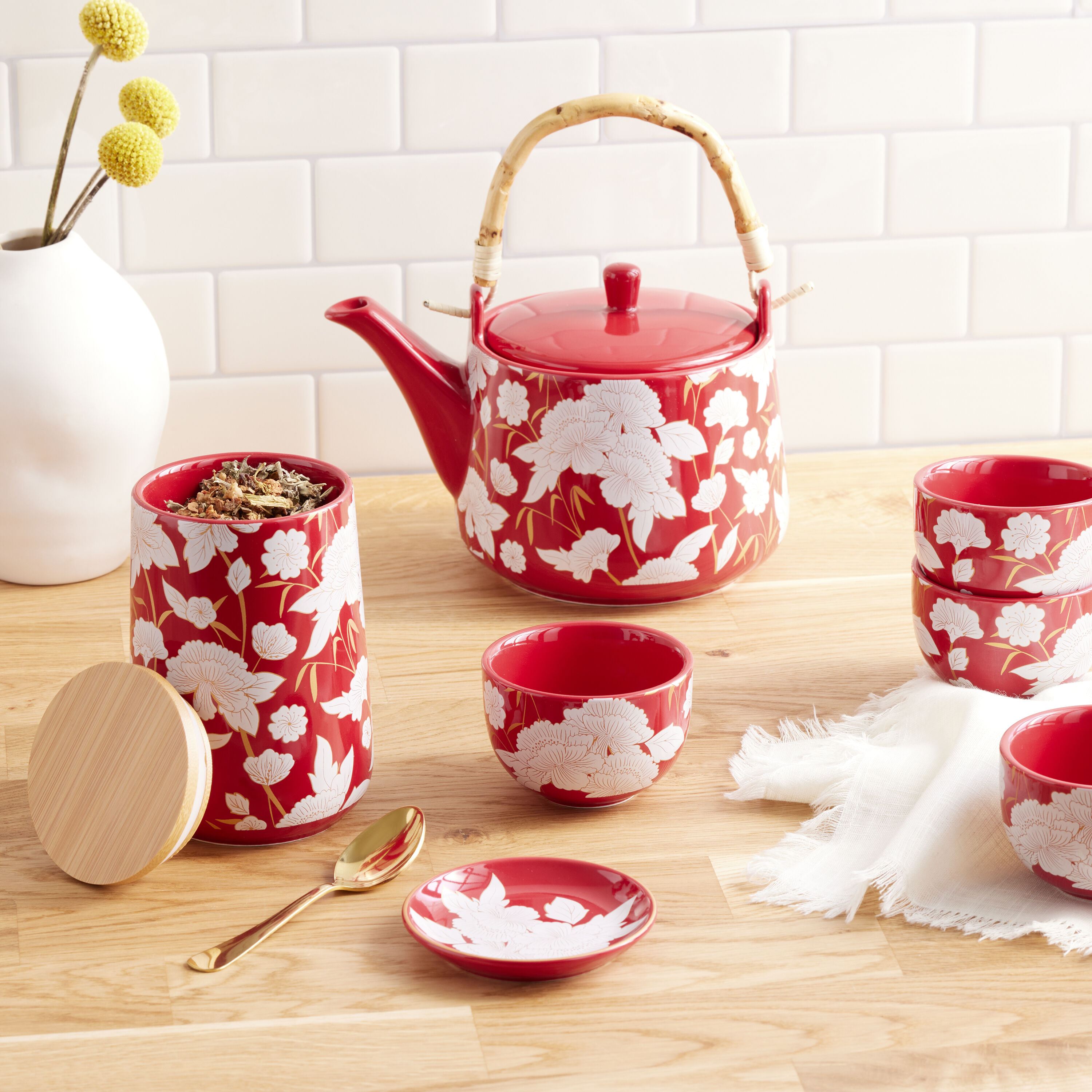 Floral teapot discount set