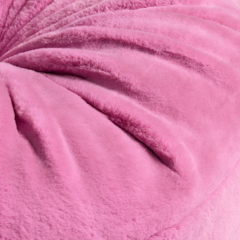 Round Fuzzy Plush Button Tufted Floor Cushion image number 4