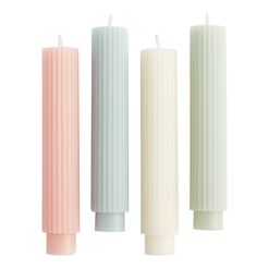 Springtime Ribbed Taper Candles 2 Pack