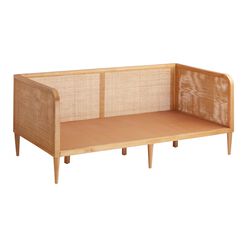 Kira Rattan Cane and Wood Daybed Frame