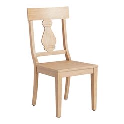 Avila Washed Natural Wood Dining Chairs Set of 2