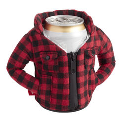 Puffin Drinkware Red Flannel Lumberjack Drink Sleeve