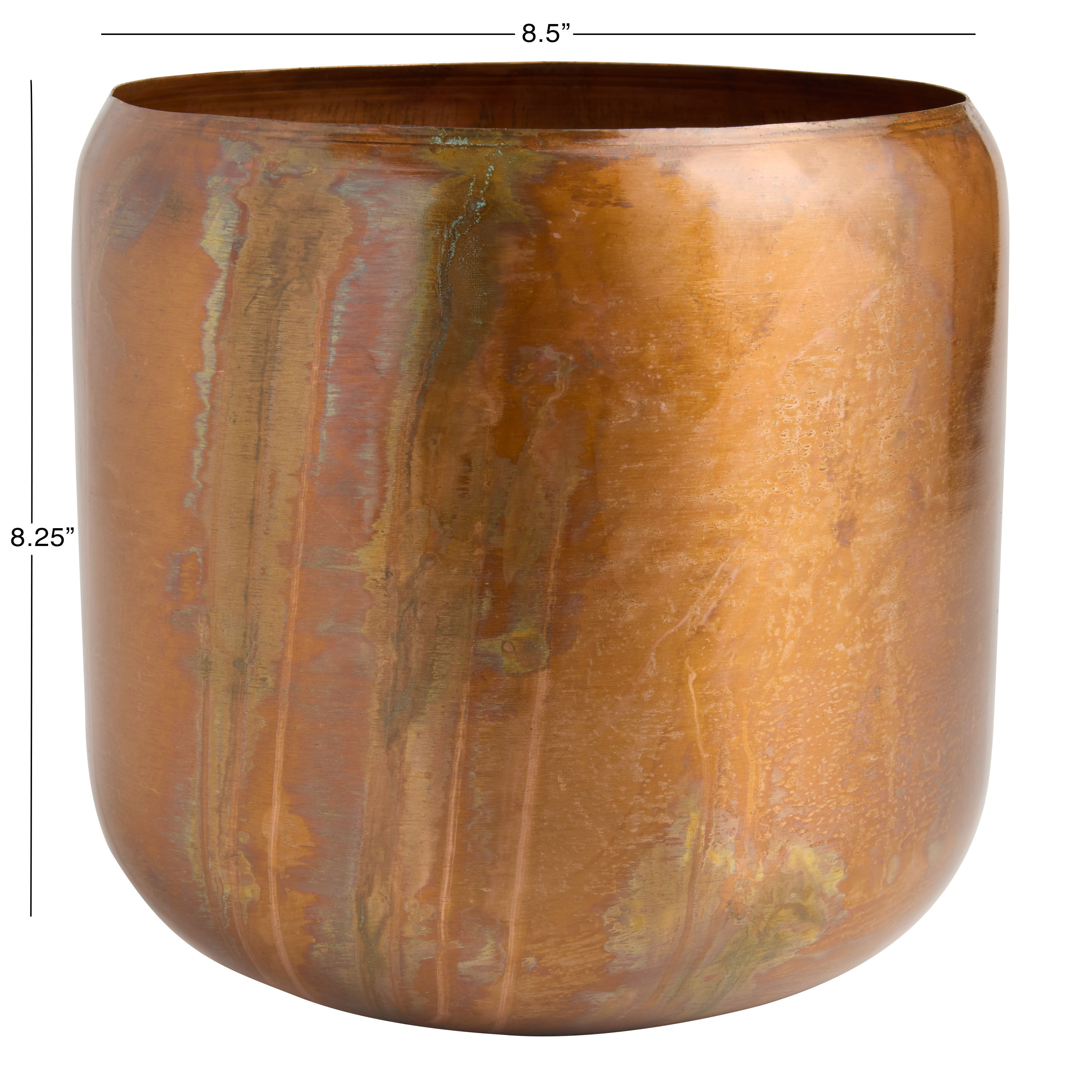 Copper Patina Metal Planter image number 2
