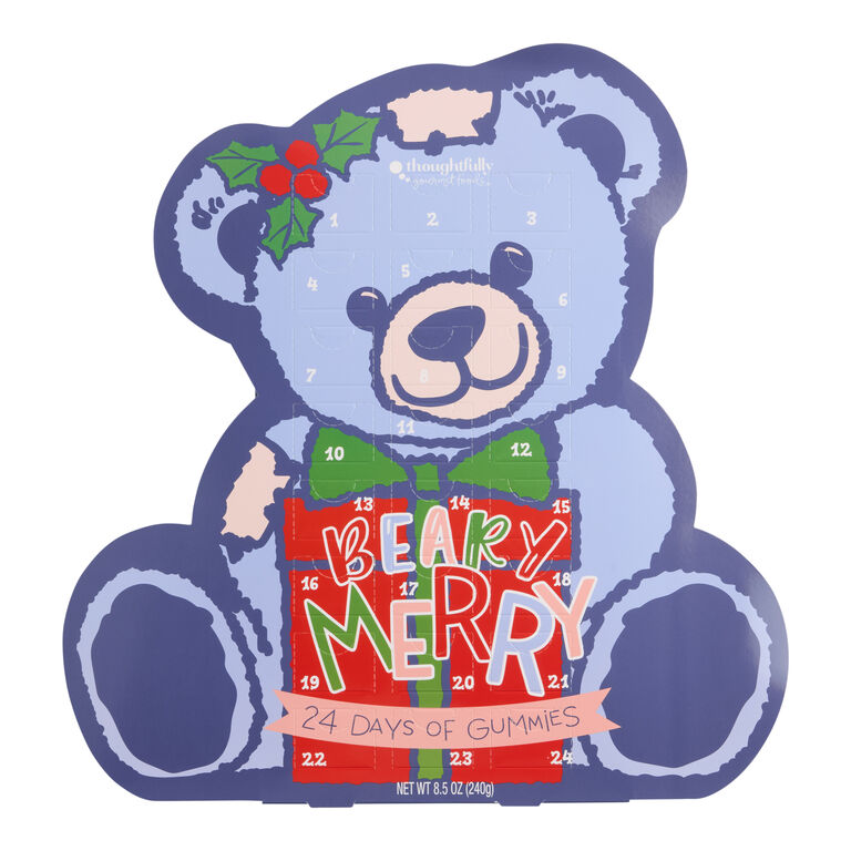 Beary Merry Bear Shaped Gummy Candy Advent Calendar image number 1