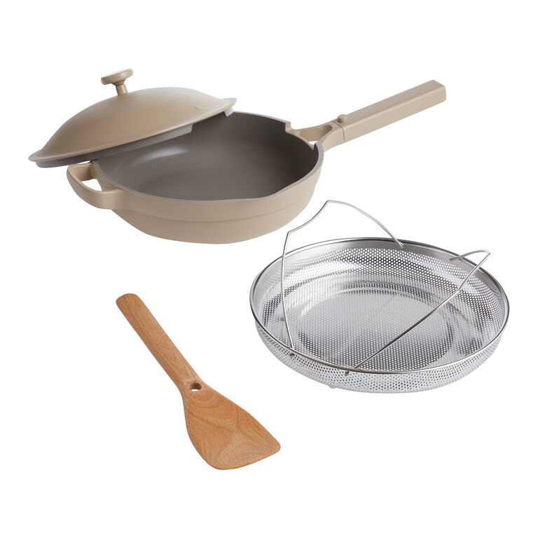 Our Place Always Pan 4-Piece Set, Beige, Steam, Cookware & Bakeware Pots Pans & Cookware