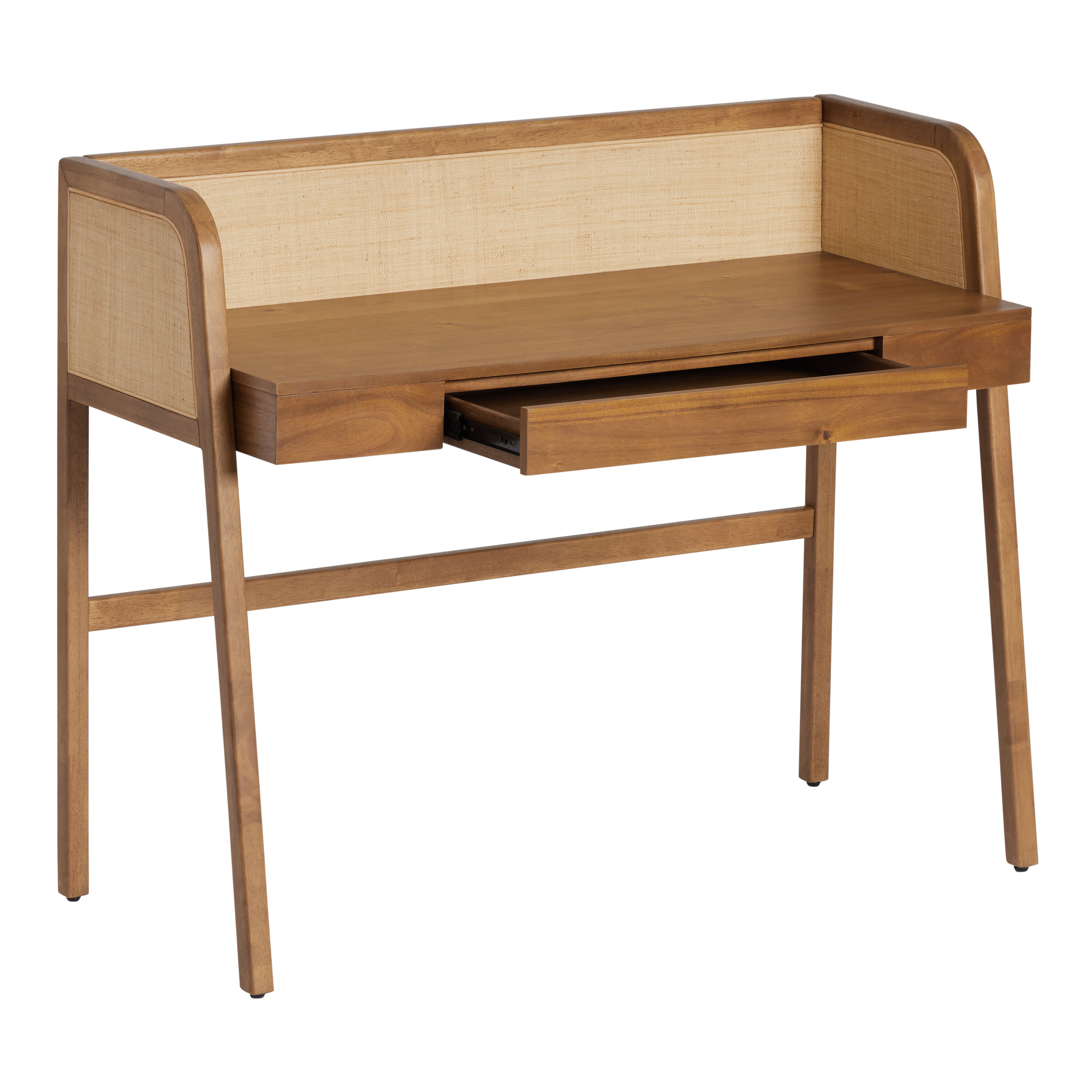 Nadya Warm Chestnut and Cane Gallery Desk image number 3