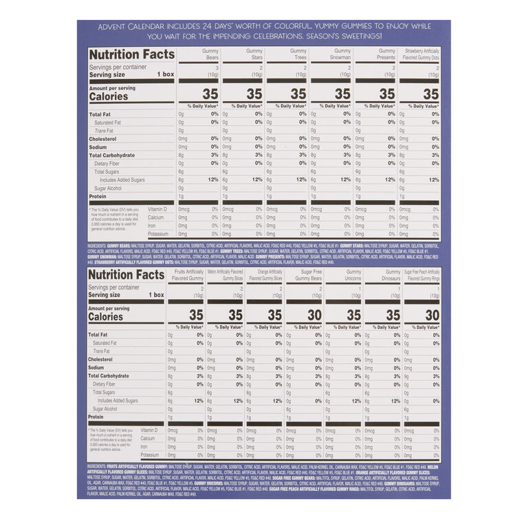 Beary Merry Bear Shaped Gummy Candy Advent Calendar image number 2