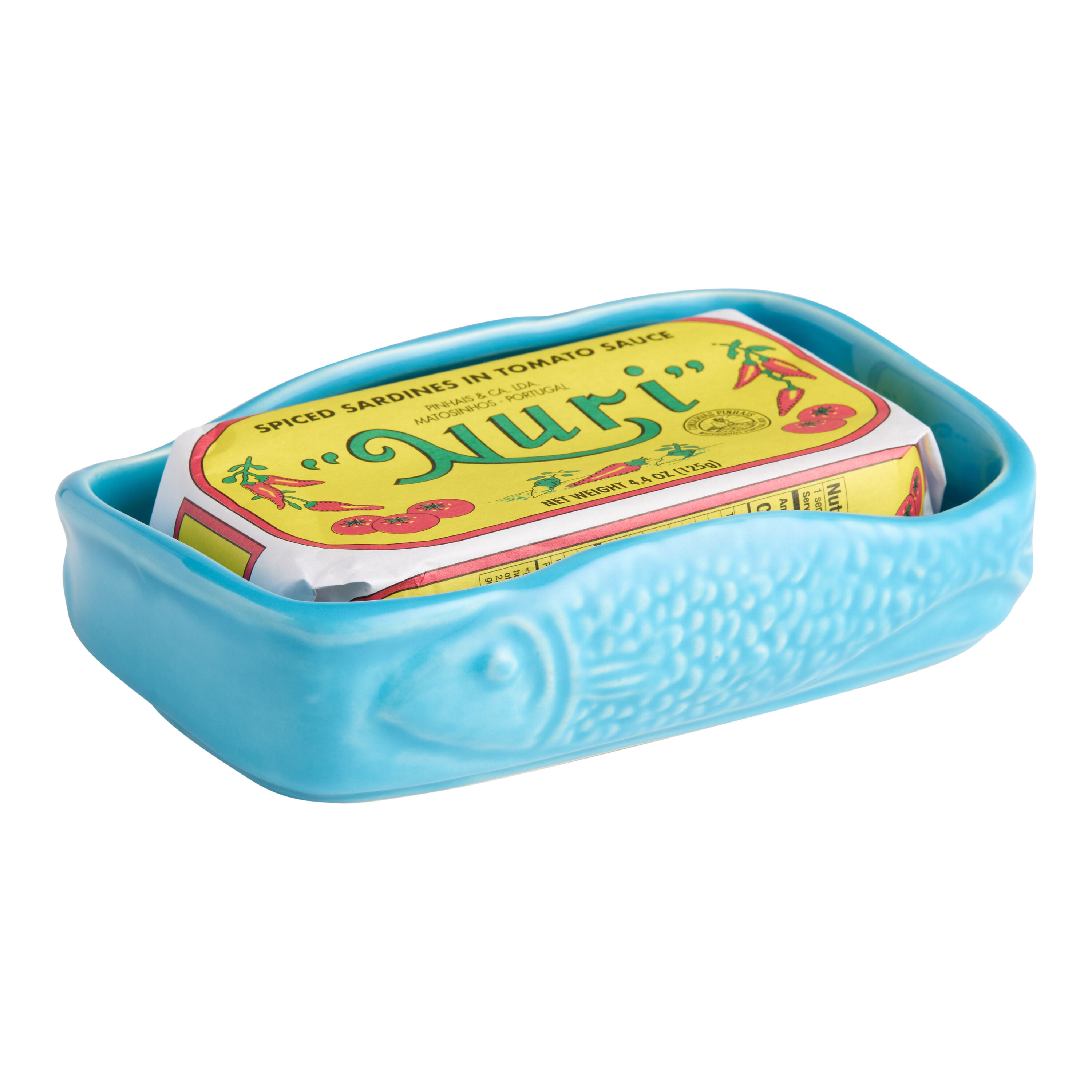 Ceramic Tinned Sardine Shaped Serving Dish image number 1