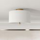 Ruby Metal And Linen Flush Mount Ceiling Light image number 1