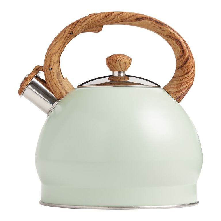 Whistling Tea Kettle, Stainless Steel Teapot, 3.17 QT - Beige