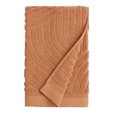 Hazel Brown Sculpted Arches Hand Towel Hazel Brown Sculpted Arches Hand Towel