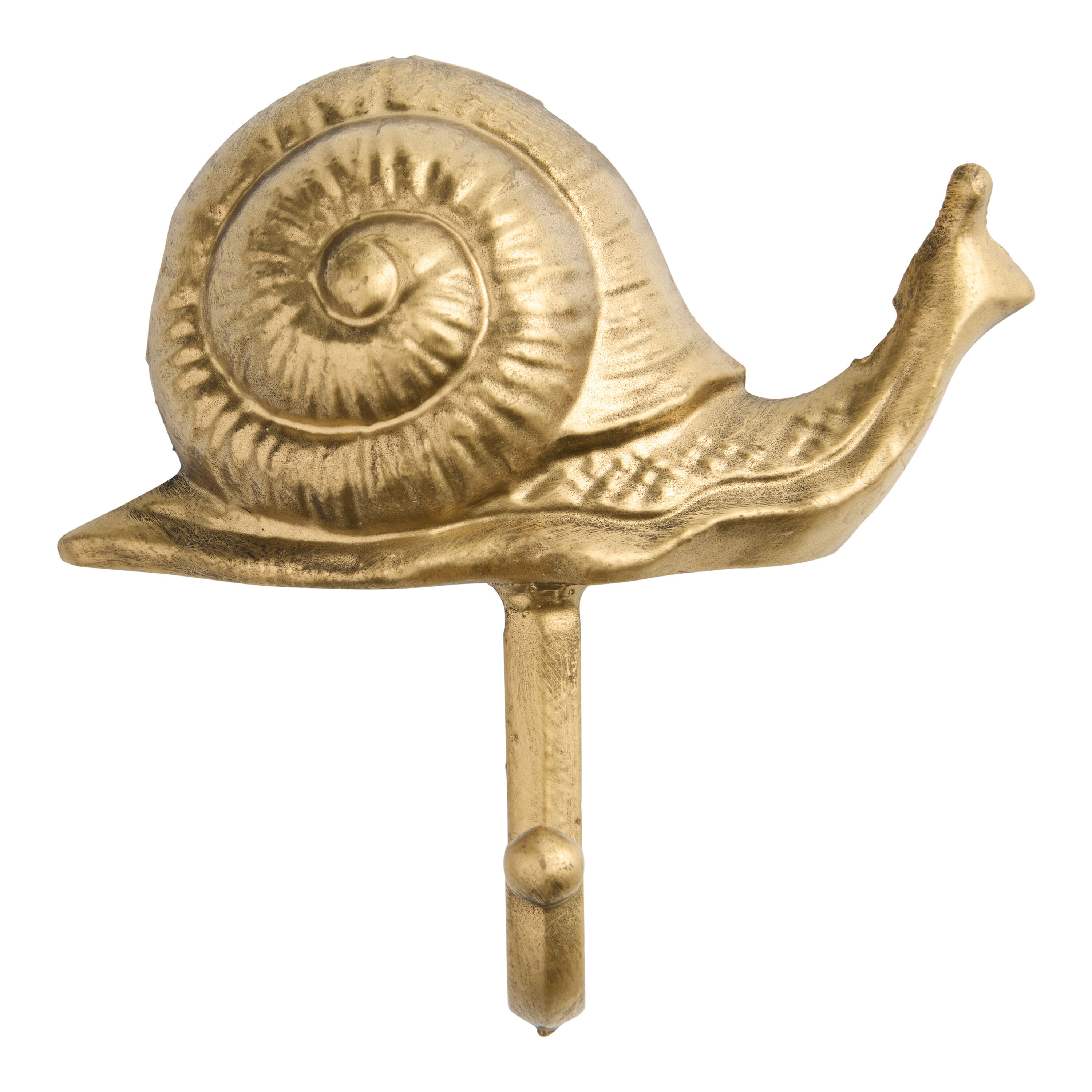 Antique Gold Iron Snail Wall Hook image number 1