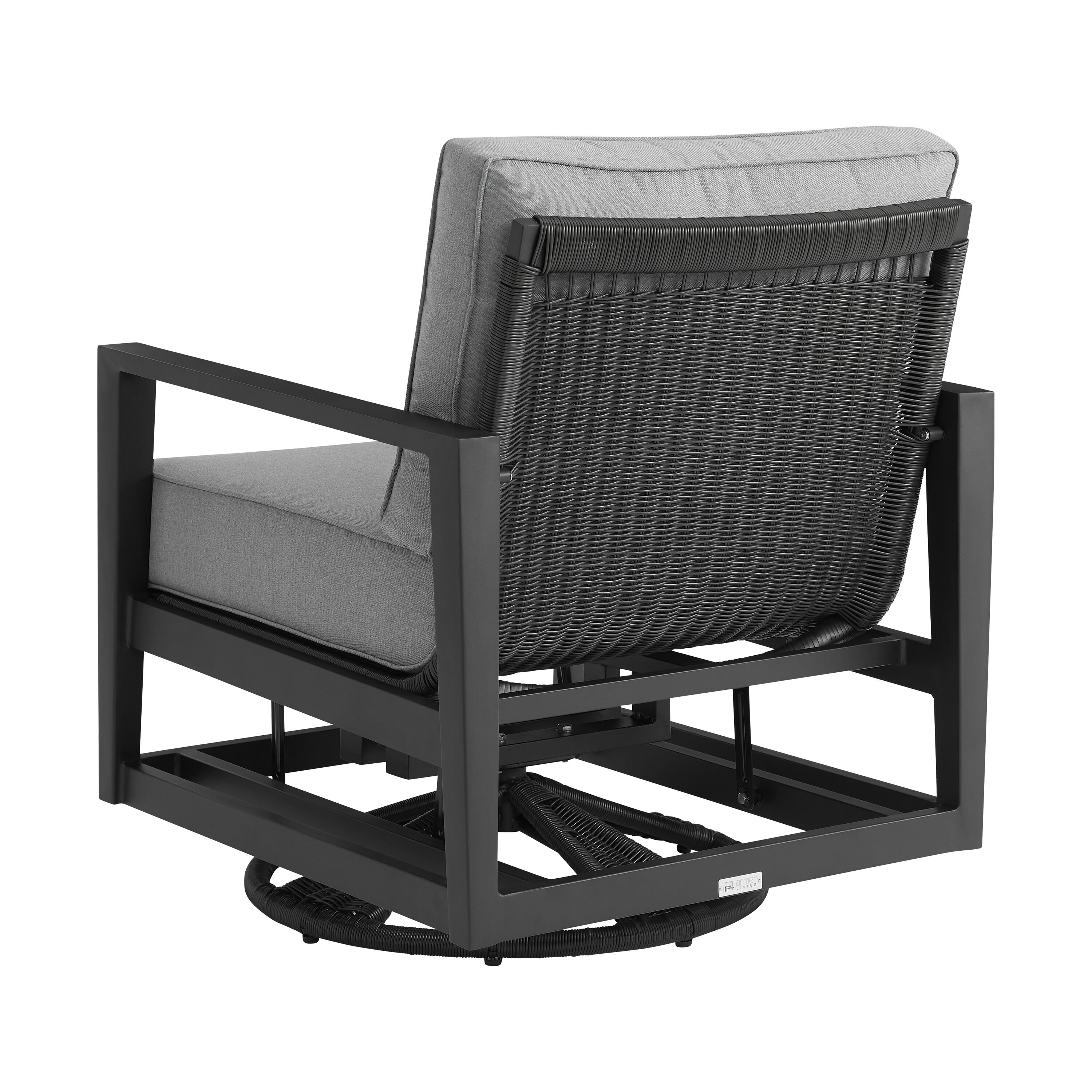 Black patio deals swivel chairs