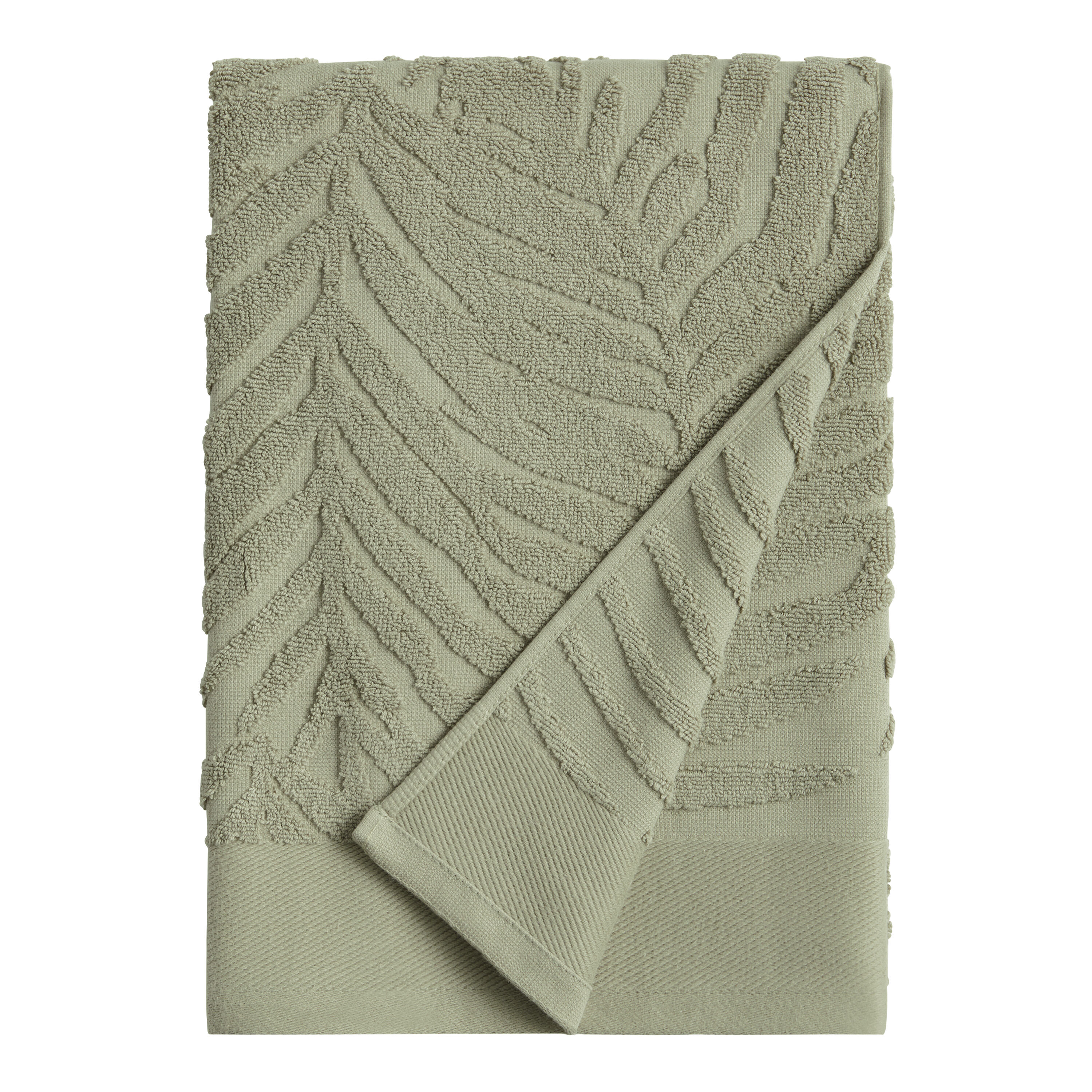 Sage green top bathroom towels