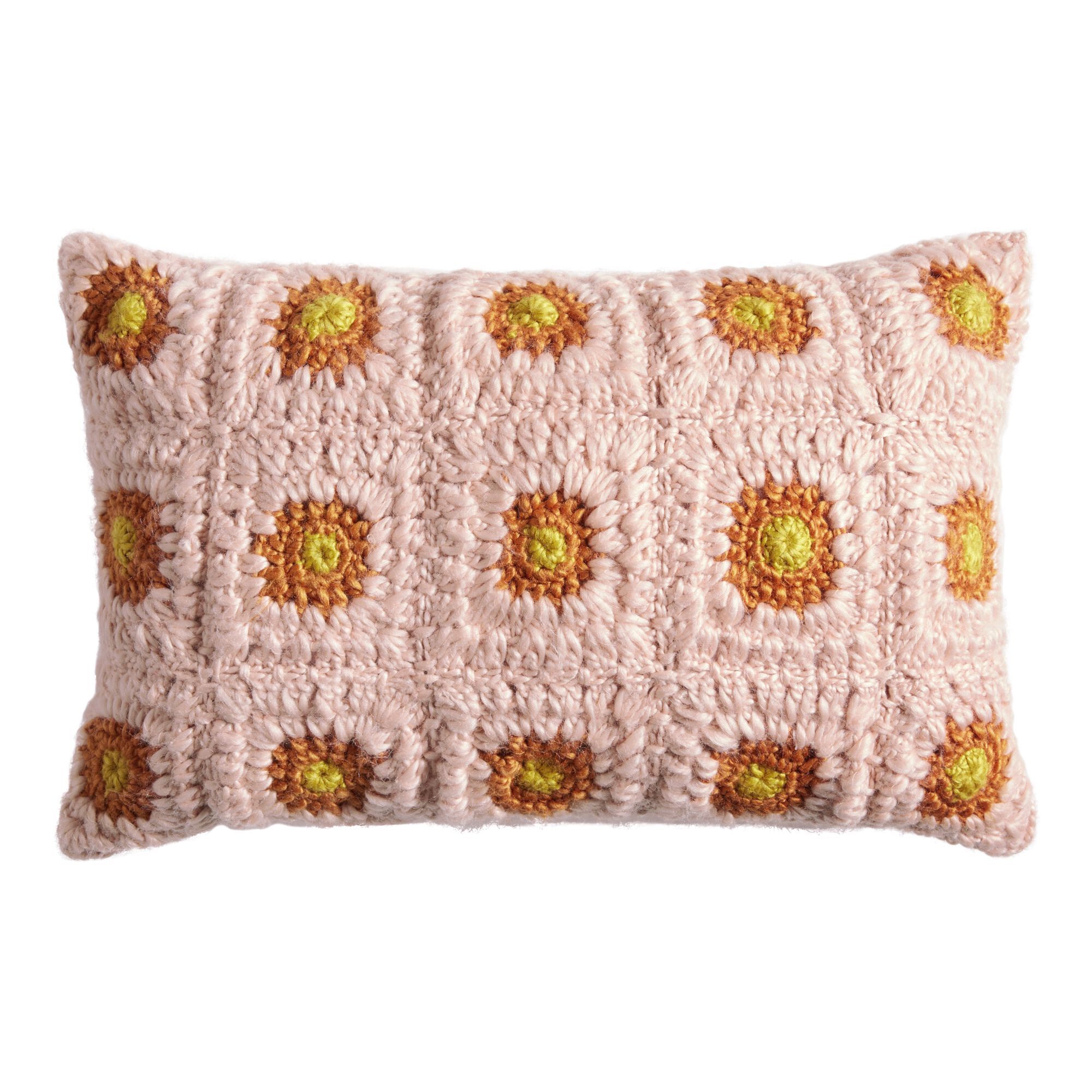 Crochet lumbar pillow clearance