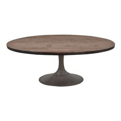 Gibson Oval Reclaimed Pine and Metal Dining Table