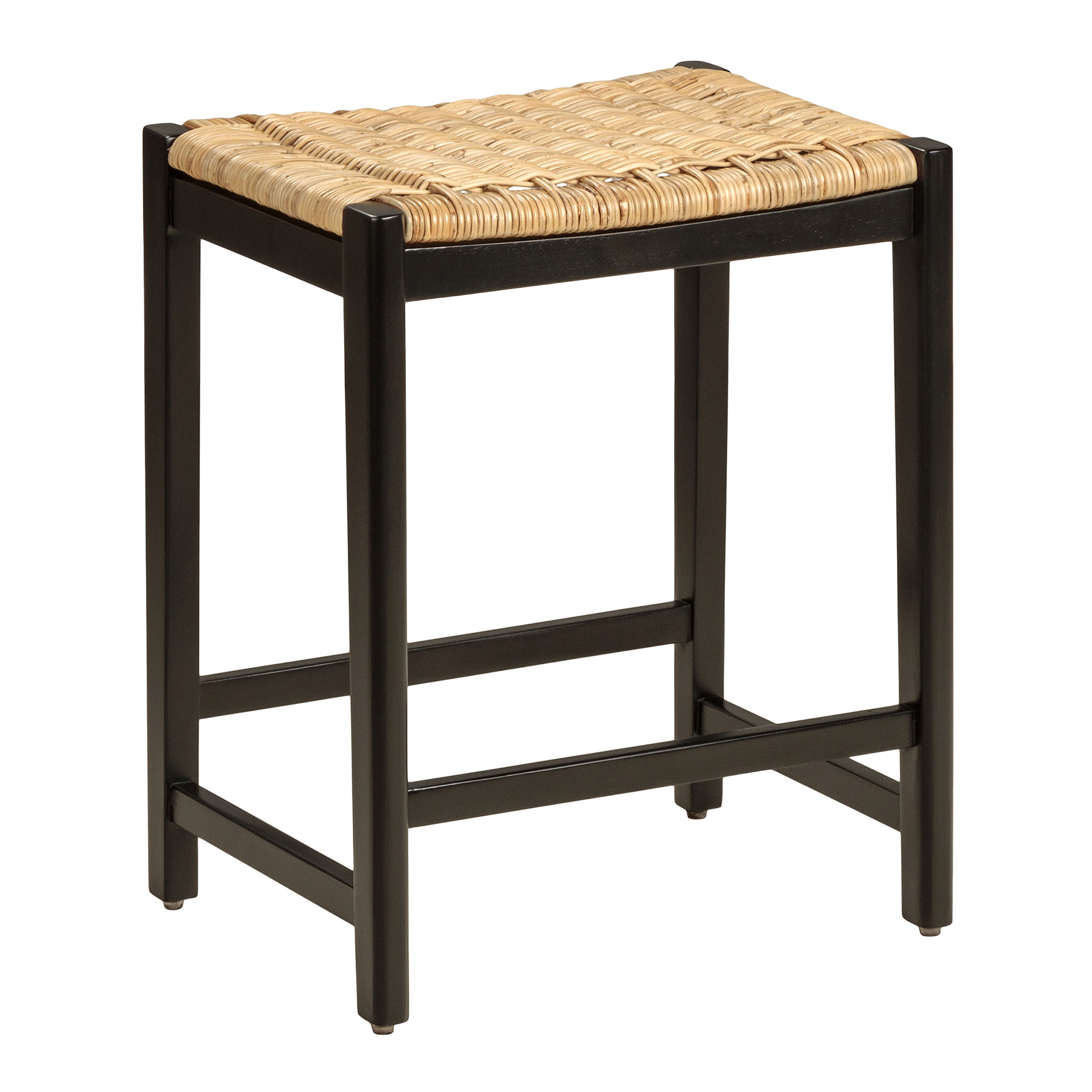 Amolea Wood and Rattan Backless Counter Stool World Market