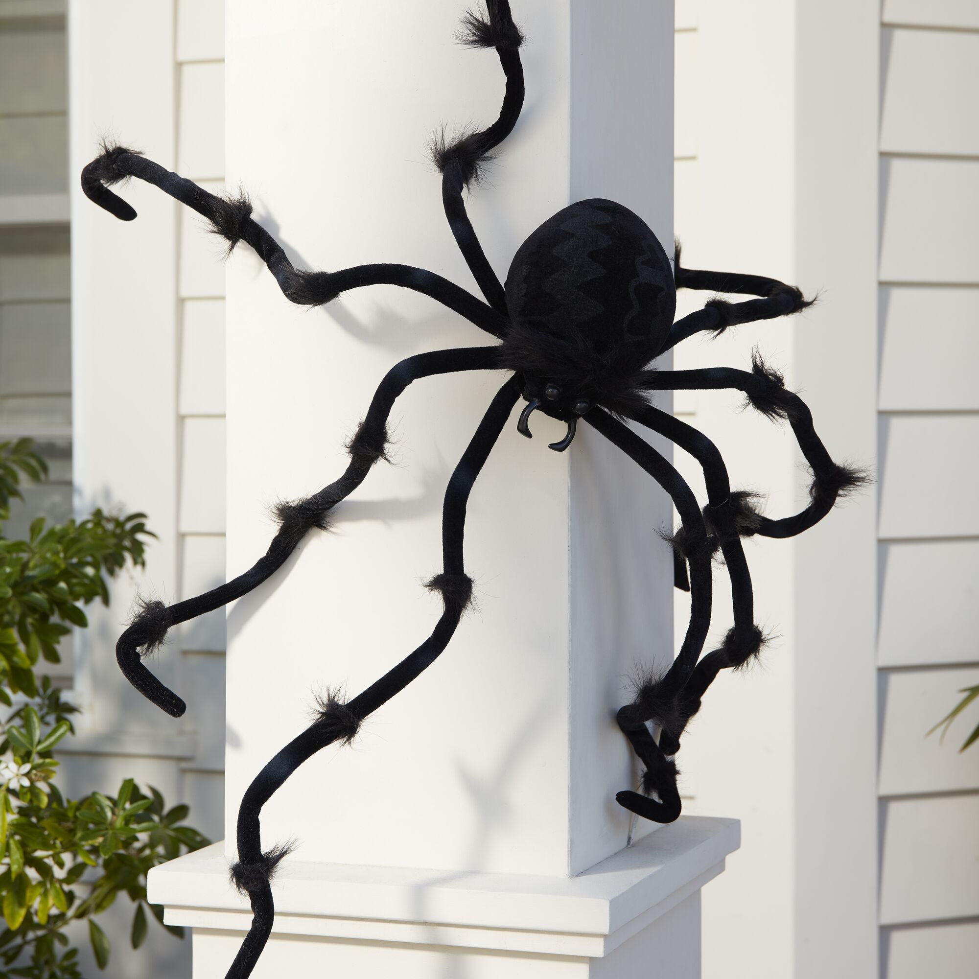 Large Black Velvet Spider Halloween Decor World Market