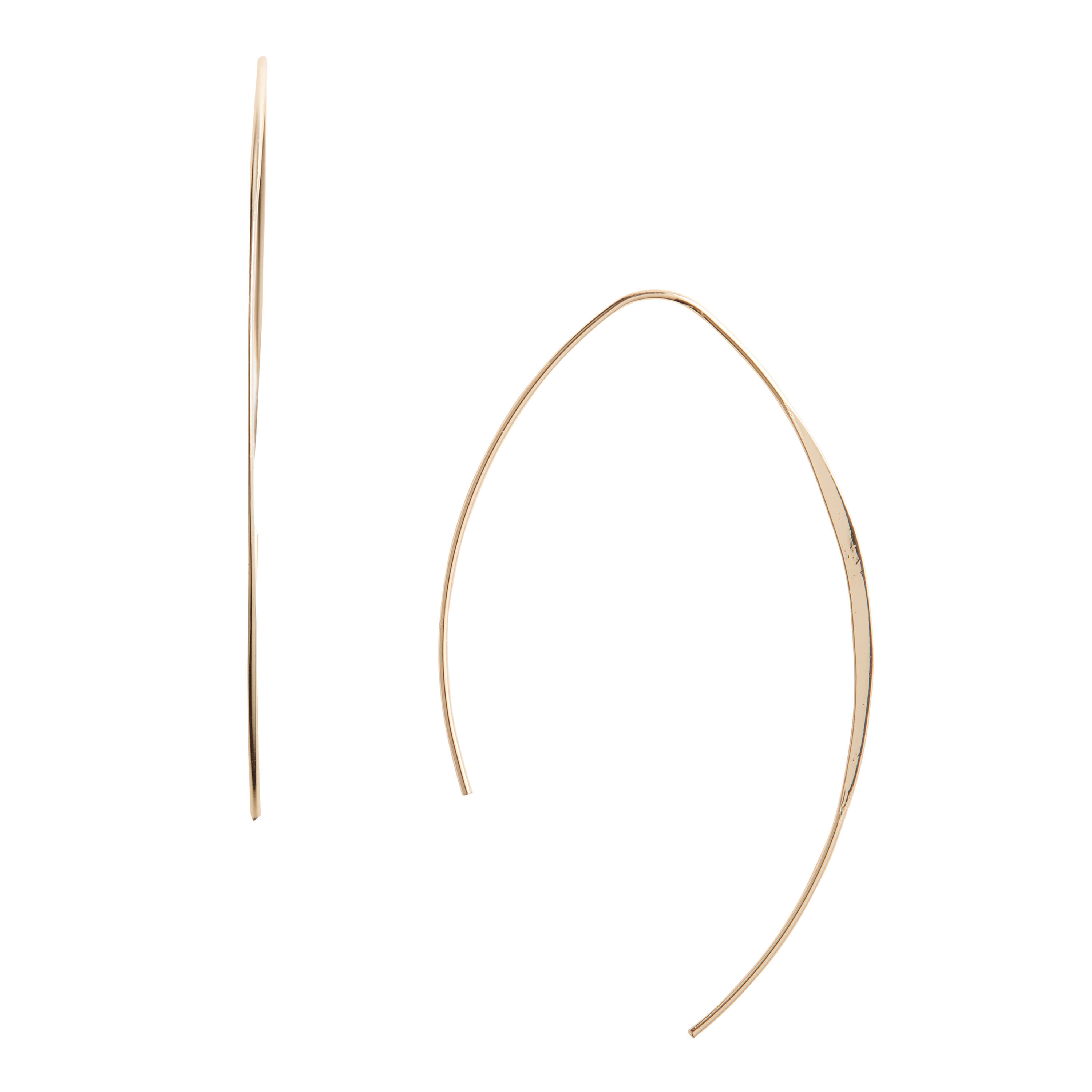 Gold Open Hoop  Earrings image number 0
