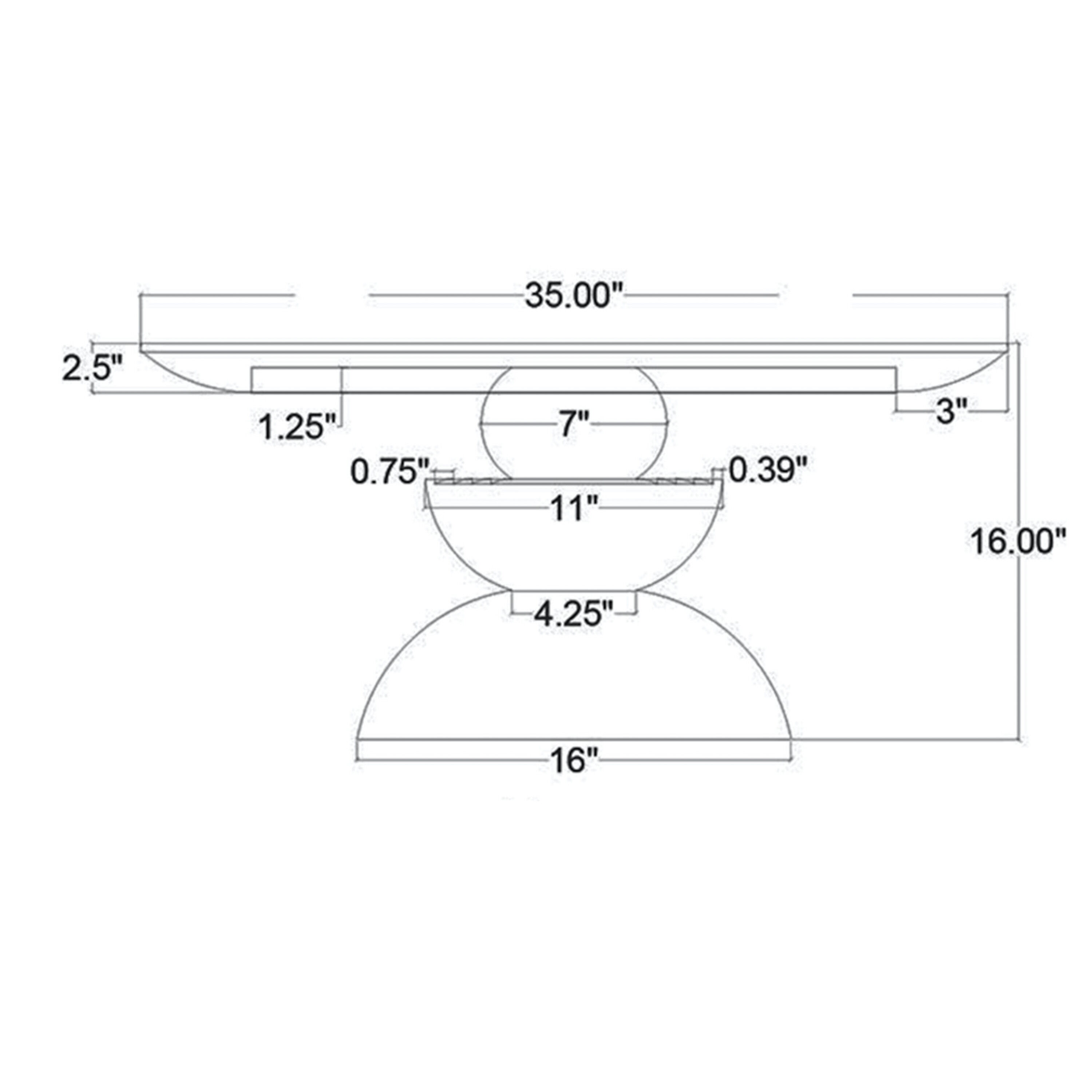 Ankeny Round Whitewash Wood Abstract Pedestal Coffee Table image number 4