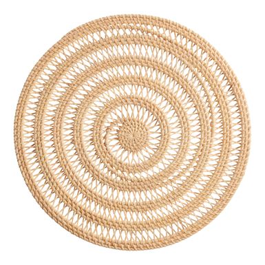 Round Natural Rattan Spiral Woven Placemat Round Natural Rattan Spiral Woven Placemat