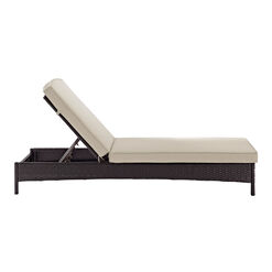 Pinamar Espresso All Weather Outdoor Chaise and Sand Cushion