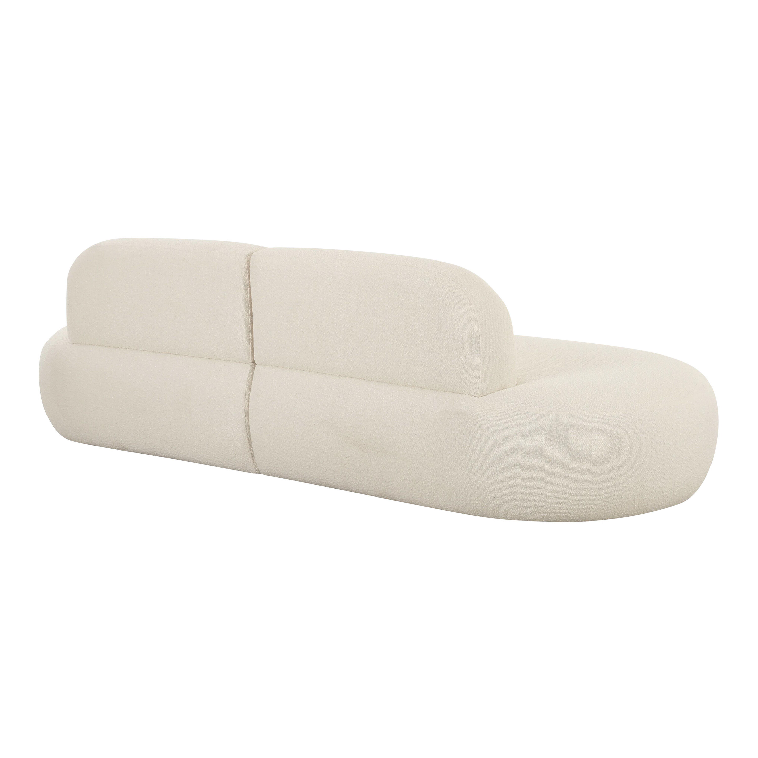 Artemisa Neutral Curved Modern Sofa image number 3