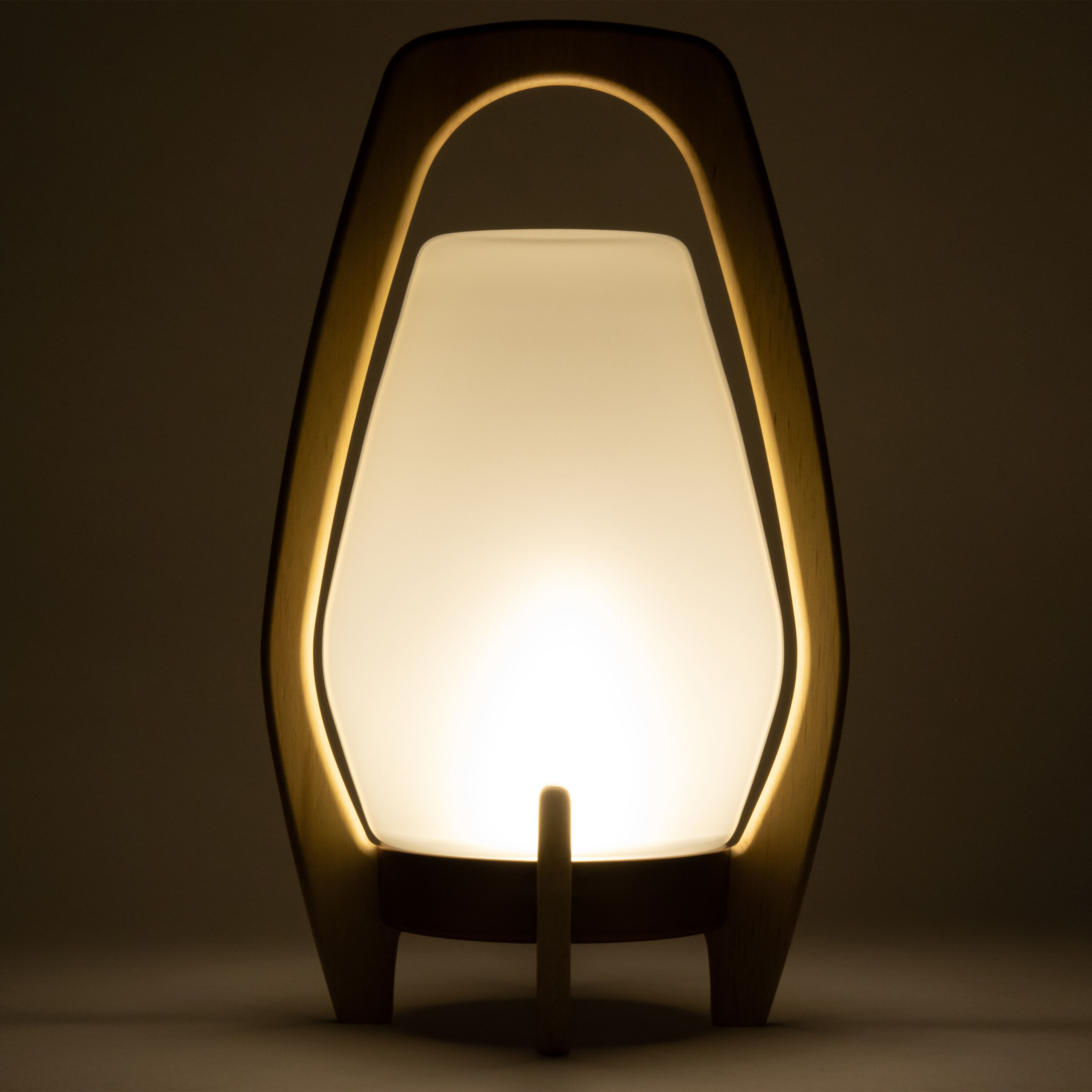 Drifter Wood and Glass Portable LED Lantern - World Market