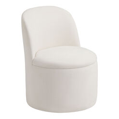 Mirah Round Upholstered Swivel Dining Chair