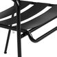 Monteria Steel Slat Outdoor Stacking Dining Armchair Set of 2 image number 5