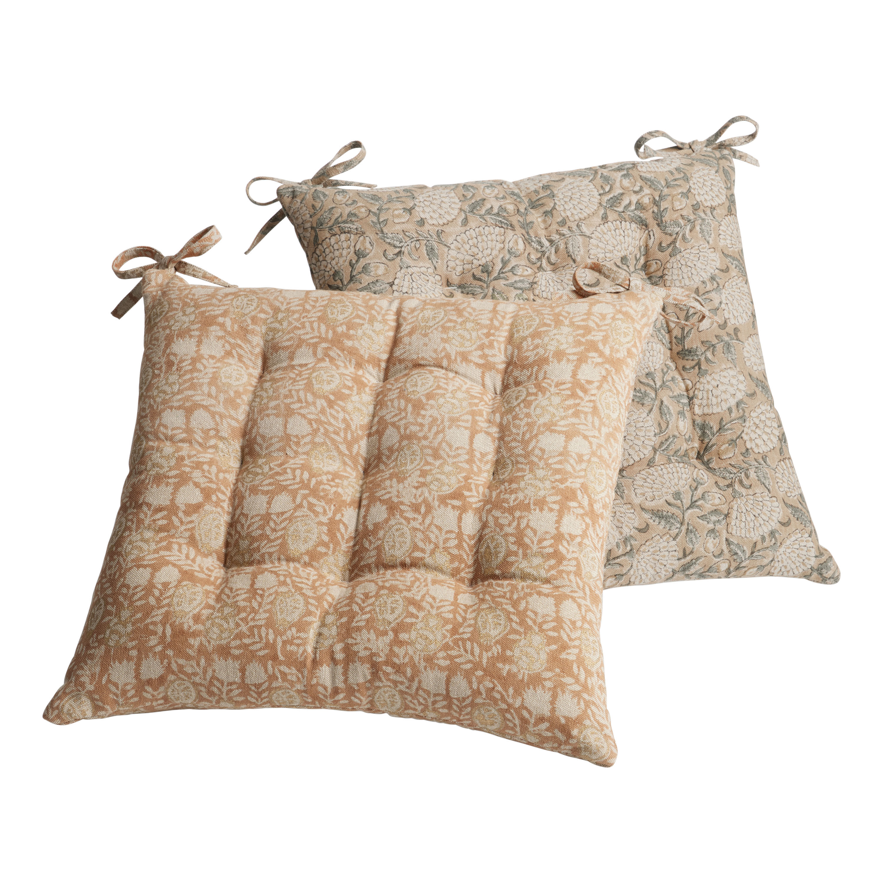 Floral Jaipur Block Printed Chair Cushion World Market