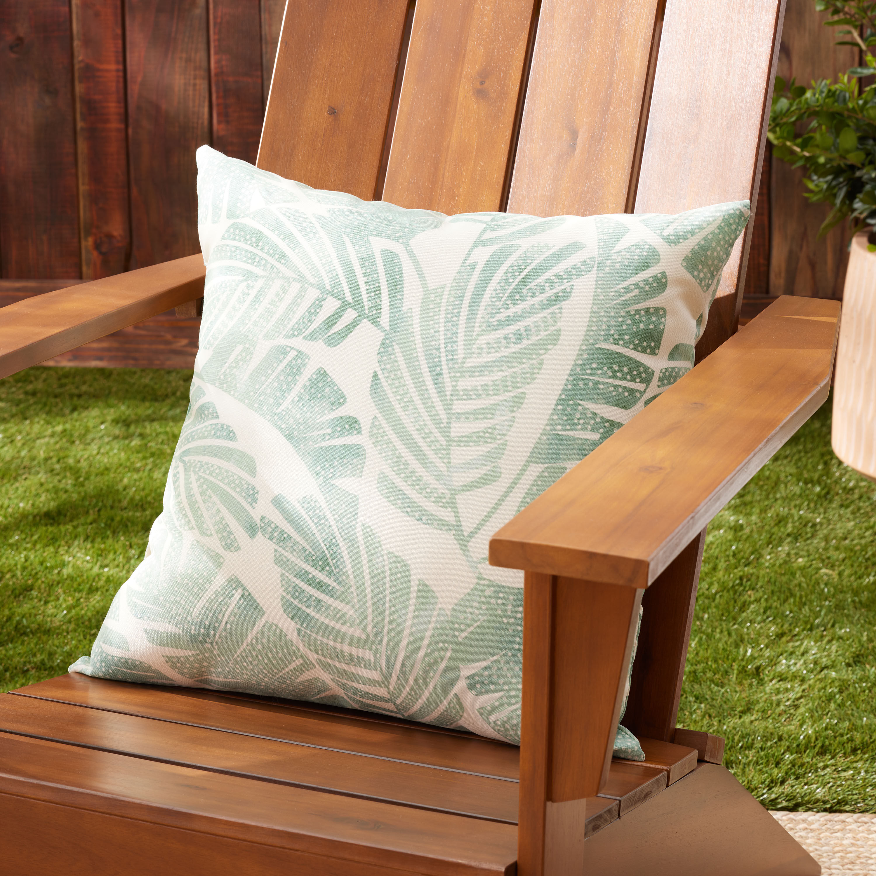 Jakarta Palm Green And Ivory Outdoor Throw Pillow World Market