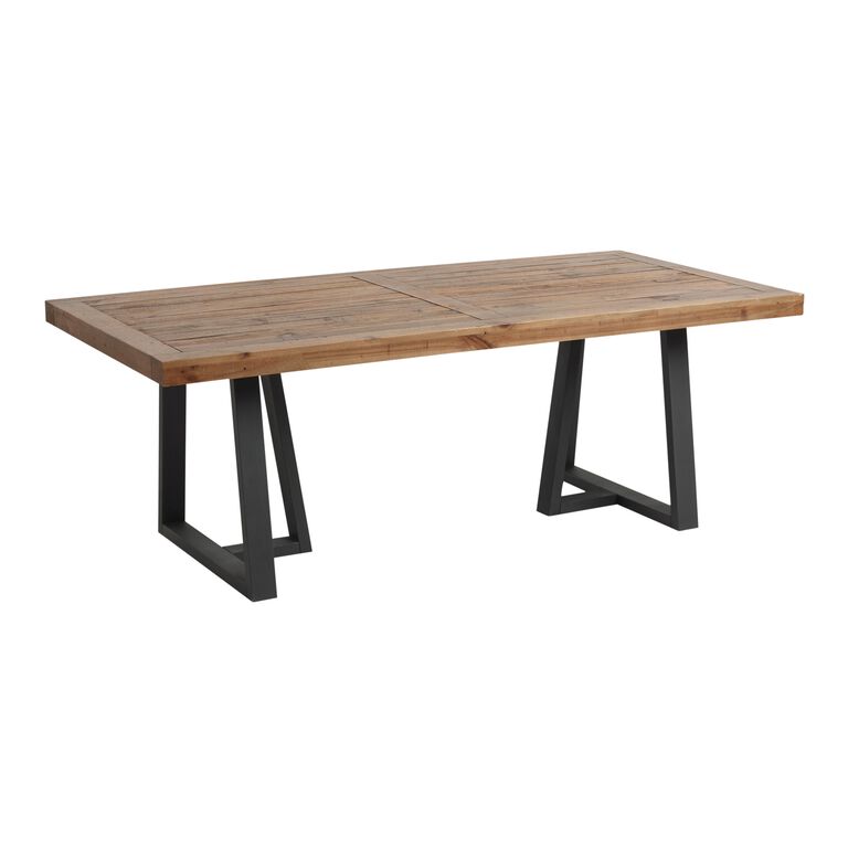 Alain Reclaimed Pine Wood Dining Table image number 1