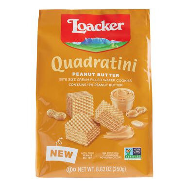 Loacker Quadratini Peanut Butter Wafer Cookies Loacker Quadratini Peanut Butter Wafer Cookies