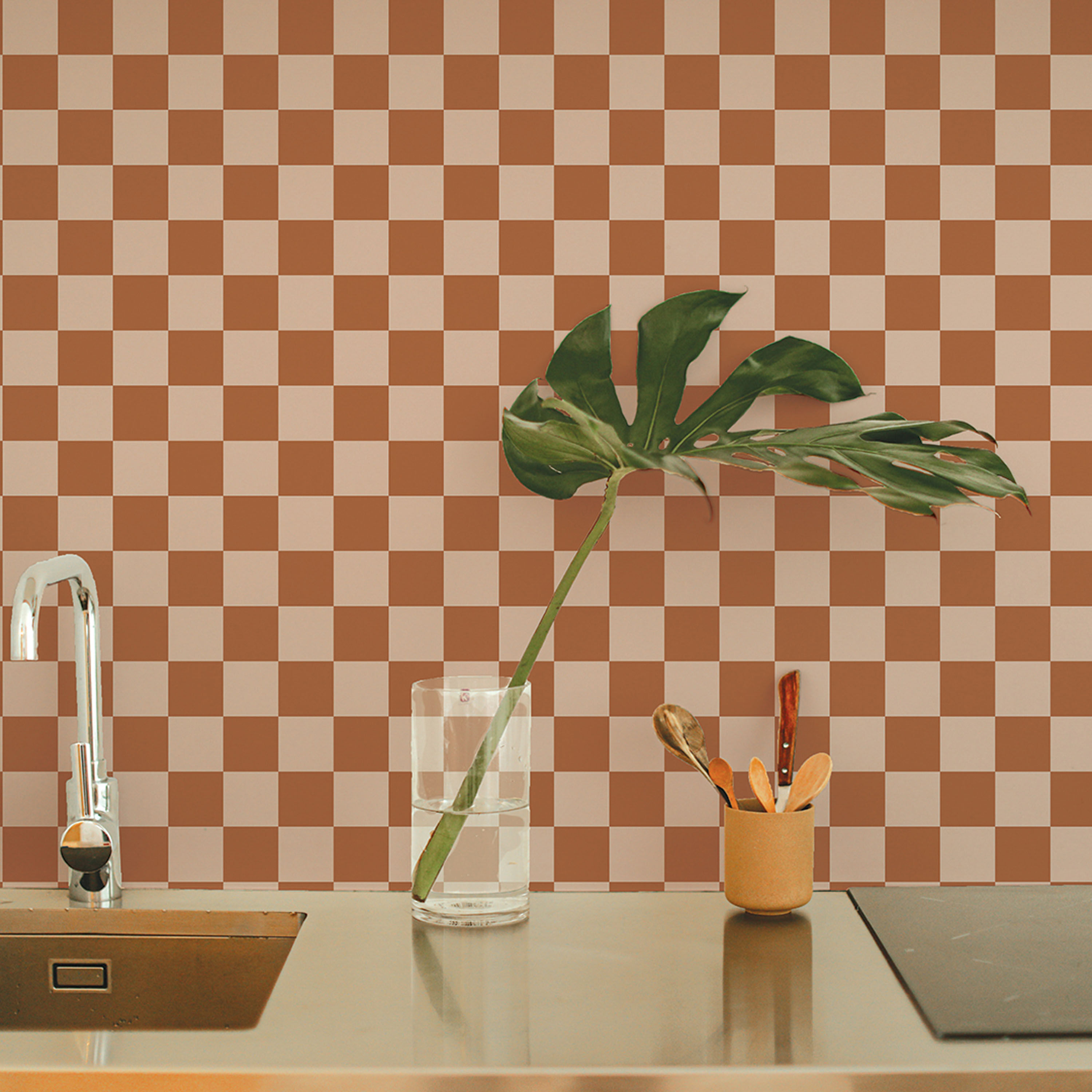 Checker Print Peel And Stick Wallpaper image number 2