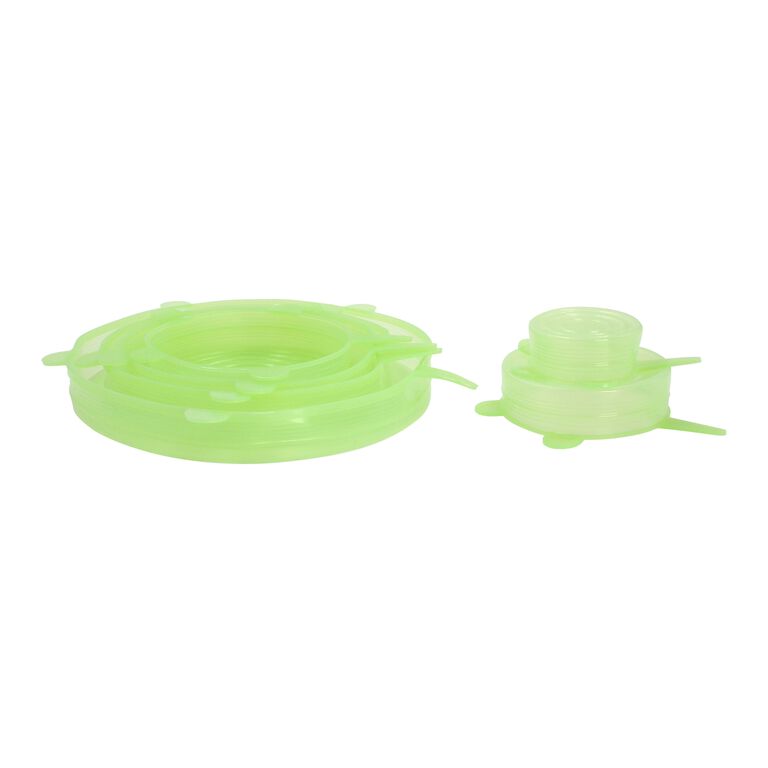 Reusable Extra Thick Silicone Food Storage Bag Green 6 Packs